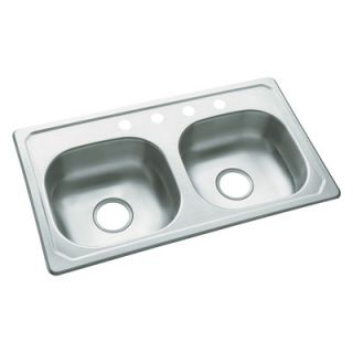 Southhaven 33 x 19 Self Rimming Double Bowl Kitchen Sink by Sterling