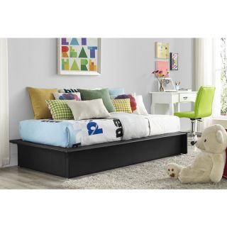 DHP Maddie Grey Linen Upholstered Twin Bed