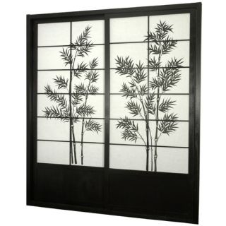 83 x 73.5 Bamboo Tree Shoji Sliding Room Divider
