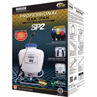 Hudson SP2 Piston Pump Bak-Pak Sprayer — 4-Gallon Capacity, 180 PSI, Model# SP2 97157  Backpack Sprayers