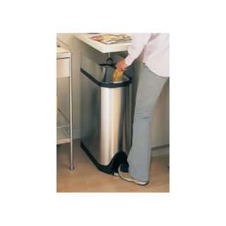 simplehuman Butterfly Step Trash Can, Stainless Steel
