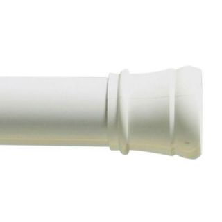 Zenna Home NeverRust 26 in.   40 in. Aluminum Adjustable Straight Stall Shower Rod in White 502ALWW