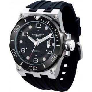 Jorg Gray Mens JG9600 12 Black Rubber Silvertone Case Watch