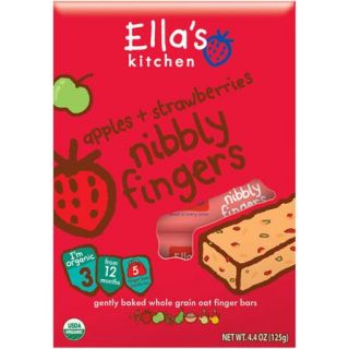 Ella's Kitchen Organic Apples & Strawberries Nibbly Fingers, Stage 3 Baby Food