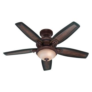 Hunter 54014 Claymore 52 in. Indoor Ceiling Fan with Light   Brushed Cocoa   Indoor Ceiling Fans