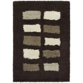 United Weavers Overstock Marley Chocolate 5 ft. 3 in. x 7 ft. 2 in. Contemporary Area Rug 320 03651 58