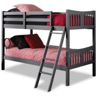 Storkcraft Caribou Twin over Twin Bunk Bed, Gray