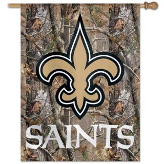 NFL &#045; New Orleans Saints Realtree Vertical Flag: 27x37 Banner