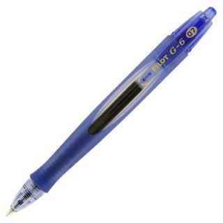 Pilot G6 Roller Ball Retractable Blue Gel Pen (Pack of 12)   14803757