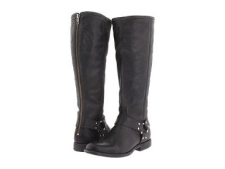 Frye Phillip Harness Tall Black Stone Antiqued