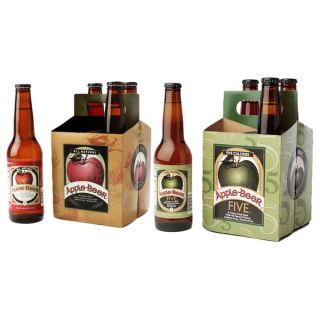Apple Beer Original and FIVE Non alcoholic Glass Bottle Sparkling Ale
