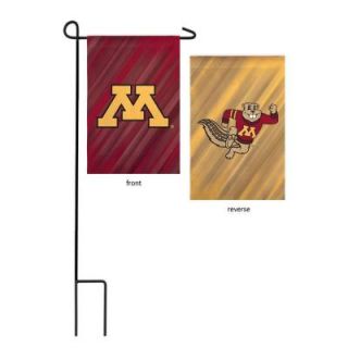 Fan Essentials 1 ft. x 1 1/2 ft. University of Minnesota 2 Sided Garden Flag with 3 2/3 ft. Metal Flagpole P127235R