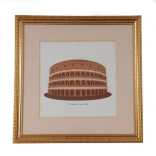 Old Modern Handicrafts The Coliseum   Roma Italy Wood Veneer Art
