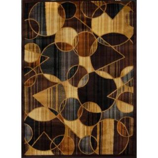 Home Dynamix Royalty Brown/Blue 3 ft. 7 in. x 5 ft. 2 in. Indoor Area Rug 3 8100 530