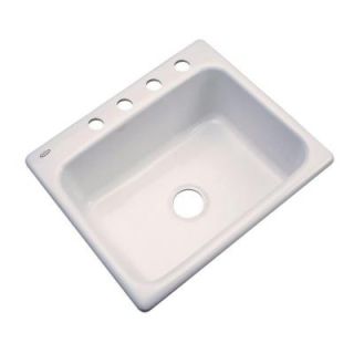 Thermocast Inverness Drop In Acrylic 25 in. 4 Hole Single Bowl Kitchen Sink in Natural 22404