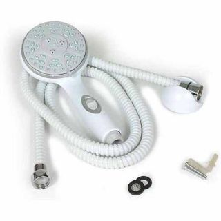 Camco Shower Head Kit, White with On/Off Switch