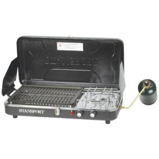 Stansport High Output Propane Camp Stove and Grill with Piezo Igniter