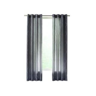 Home Decorators Collection Gray Hourglass Embroidered Lined Curtain   50 in. W x 95 in. L HOU5095GRY