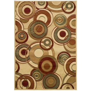 Safavieh Lyndhurst Ivory and Multicolor Rectangular Indoor Machine Made Area Rug (Common: 5 x 8; Actual: 63 in W x 90 in L x 0.33 ft Dia)