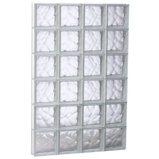 REDI2SET Wavy Glass Pattern Frameless Replacement Glass Block Window (Rough Opening: 29.25 in x 41 in; Actual: 28.75 in x 40.5 in)