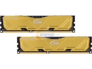 Open Box: Team Vulcan 16GB (2 x 8GB) 240 Pin DDR3 SDRAM DDR3 1600 (PC3 12800) Desktop Memory Model TLYED316G1600HC10ADC01