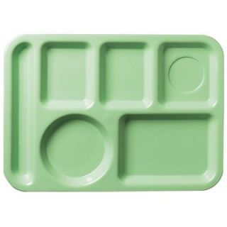 Carlisle 13.87x9.87 in. ABS Plastic Left Hand 6 Compartment Tray in Green (Case of 24) 61409
