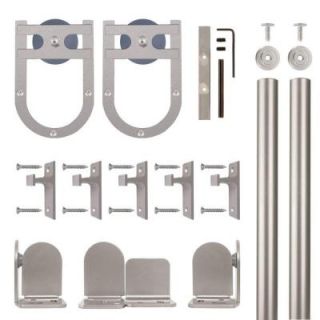 Quiet Glide Horseshoe Satin Nickel Rolling Door Hardware Kit for 3/4 in. to 1 1/2 in. Door QG1310HS026S