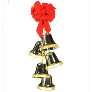 Queens of Christmas WL ORN 5 BELL GO   2 ft. Gold Liberty Bell
