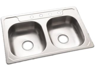 6IN SS DOUBLE BOWL SINK