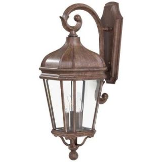 the great outdoors by Minka Lavery Harrison 3 Light Vintage Rust Outdoor Wall Mount Lantern 8692 61