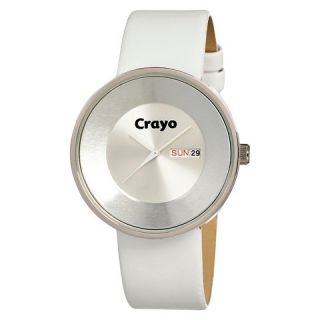Crayo Button Watch with Day and Date Display