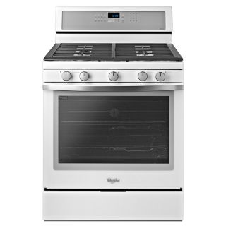 Whirlpool Gold Ice 5 Burner Freestanding 5.8 cu Self Cleaning Convection Gas Range (White Ice) (Common: 30 in; Actual: 29.87 in)