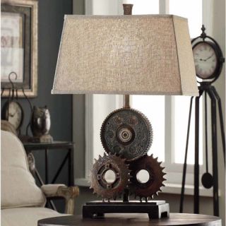 Crestview Gears 29 H Table Lamp with Empire Shade