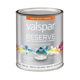 Valspar Reserve Ultra White/Base Aa Semi Gloss Latex Interior Paint and Primer in One (Actual Net Contents: 32 fl oz)