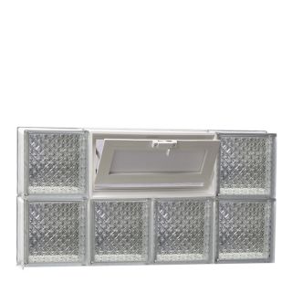 REDI2SET Diamond Pattern Frameless Replacement Glass Block Window (Rough Opening: 26 in x 16 in; Actual: 25 in x 15.5 in)