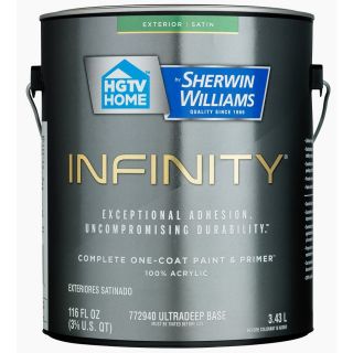 HGTV HOME by Sherwin Williams Infinity Tintable Satin Acrylic Exterior Paint (Actual Net Contents: 116 Fluid Oz.)