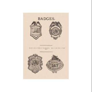 Badges Print (Canvas 12x18)
