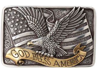M&F Western God Bless America Buckle Silvr/Gold