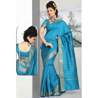 Sari Fabric with Golden Border (India)   13940907  