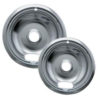 Range Kleen Style A 6 in. Small and 8 in. Large Drip Pan in Chrome (2 Pack) 12782XCD5