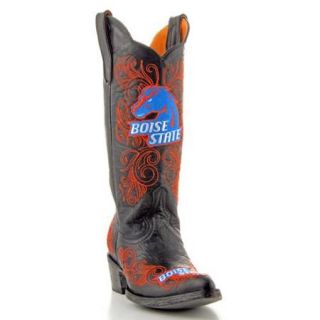 Gameday Womens 13" Black Leather Boise State Cowboy Boots (Size 9.5) BSU L024 2