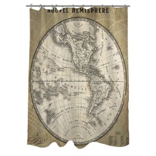 Thumbprintz French World Map III Shower Curtain