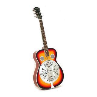 Pyle PGA48BR 6 String Acoustic Electric Resonator Guitar, Full Scale