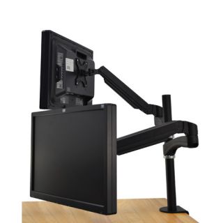 30 H x 47.5 W Height Adjustable Dual Screen Desk Mount