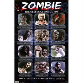 Zombie   ID Guide Poster Print (24 x 36)