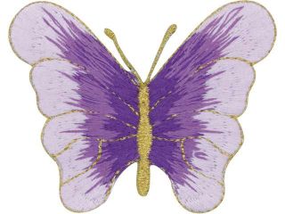 Patches For Everyone Iron On Appliques Purple Butterfly 1/Pkg
