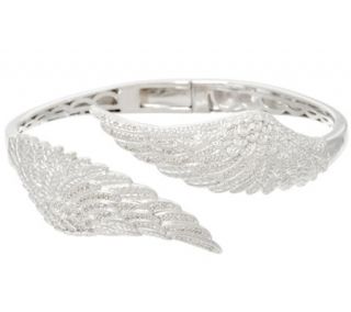 Angel Wing Diamond Bangle Sterling, 1/3 cttw, by Affinity —