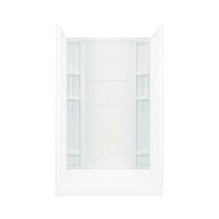 STERLING Ensemble 48 in. x 48 in. x 72 1/2 in. One Piece Direct to Stud Shower Wall in White 72122100 0