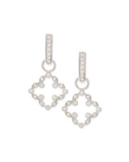 JudeFrances Jewelry Open Marquise Pave Diamond Clover Earring Charms