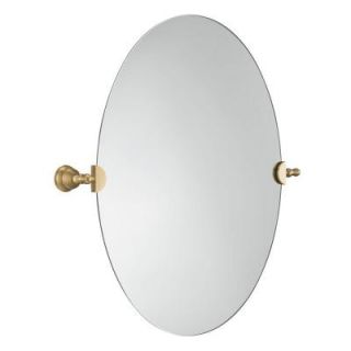 KOHLER Revival 28 1/2 in. x 26 1/8 in. Oval Mirror in Vibrant Brushed Bronze K 16145 BV
